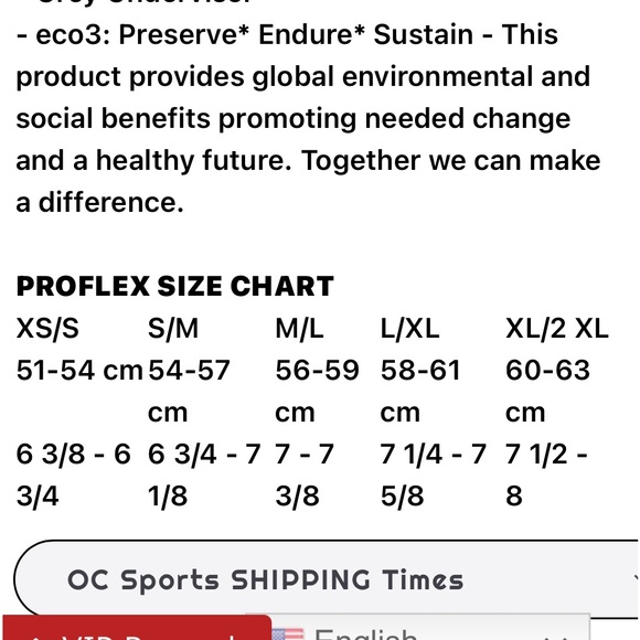 OC Sports Proflex Bamboo Charcoal Flat Visor Cap 6 Panel Light Blue S/M NWT - Picture 9 of 9